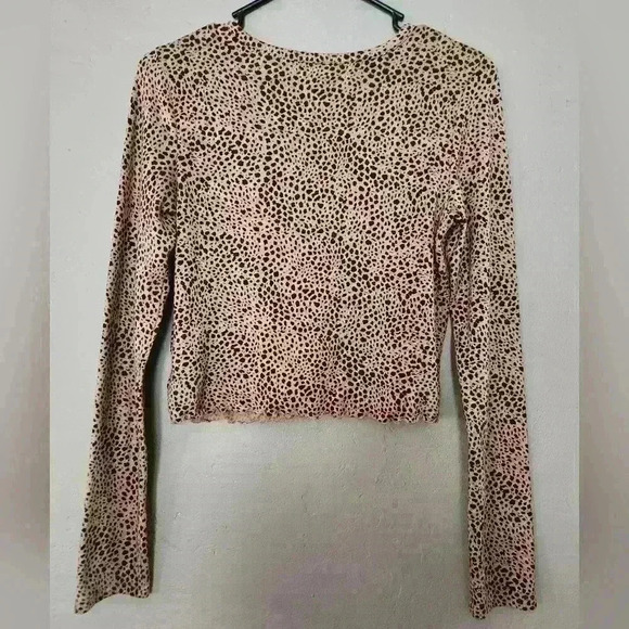 American Eagle soft & sexy plush cardigan leopard size xs brown - Picture 4 of 4